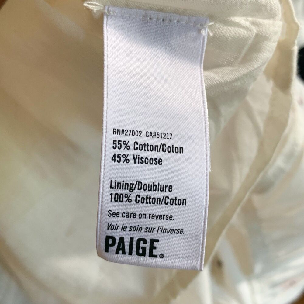 Paige Tevin Maxi Dress S Off White Western Rose Cotton Blend Sleeveless Floral - Picture 6 of 7
